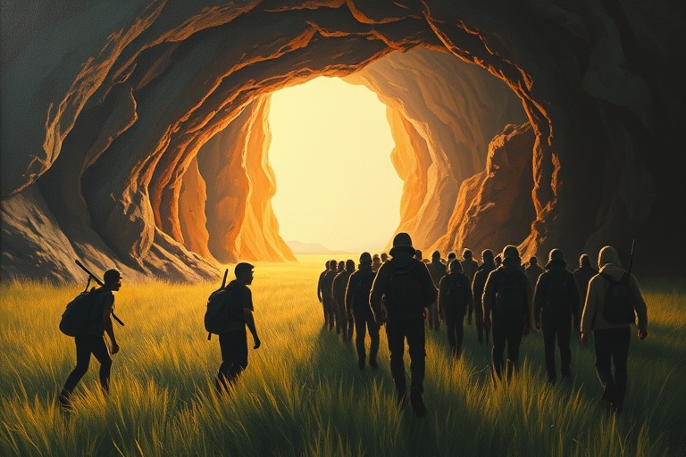 CLEARING IN A FOREST WITH FOOD